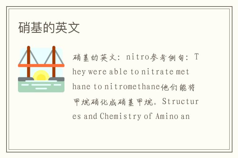 硝基的英文