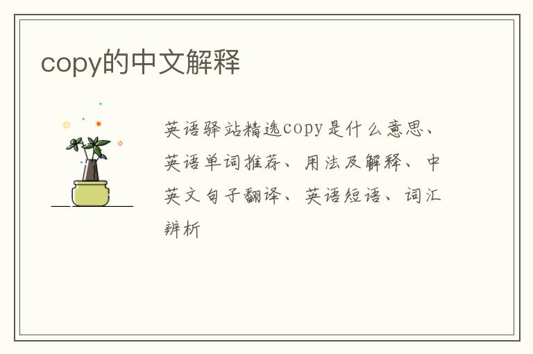 copy的中文解释