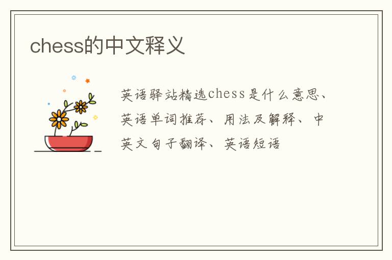 chess的中文释义