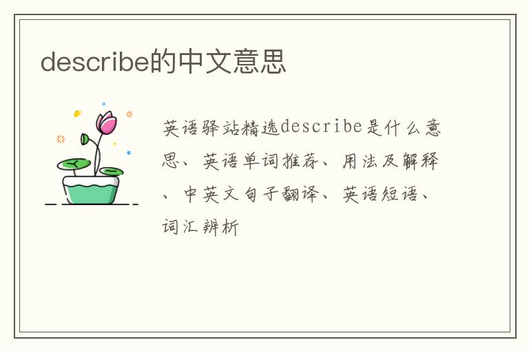 describe的中文意思