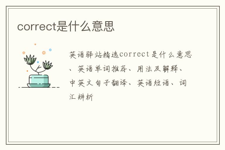 correct是什么意思