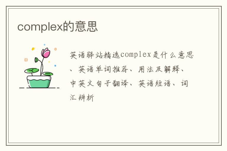 complex的意思