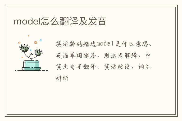 model怎么翻译及发音