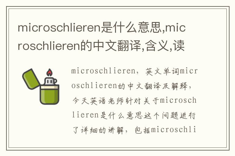 microschlieren是什么意思,microschlieren的中文翻译,含义,读音发音,用法,造句,参考例句