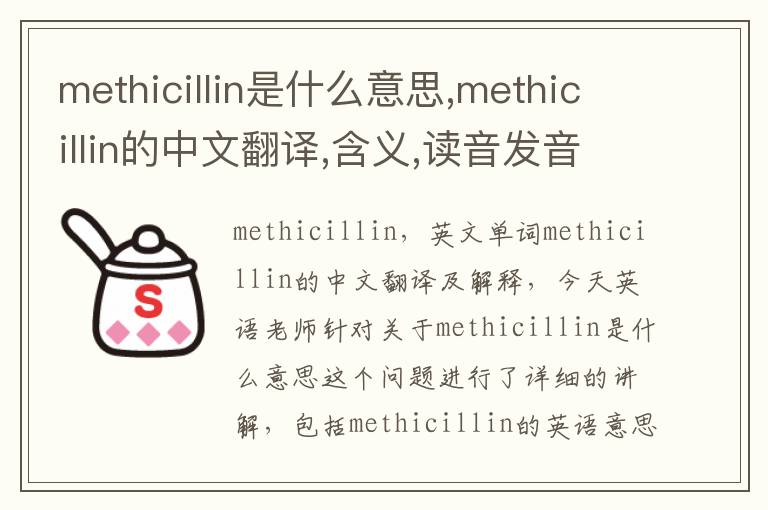 methicillin是什么意思,methicillin的中文翻译,含义,读音发音,用法,造句,参考例句