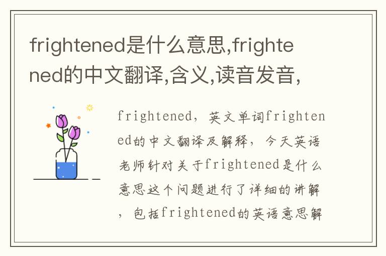 frightened是什么意思,frightened的中文翻译,含义,读音发音,用法,造句,参考例句