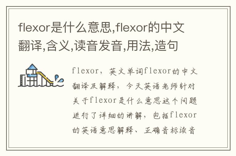 flexor是什么意思,flexor的中文翻译,含义,读音发音,用法,造句,参考例句