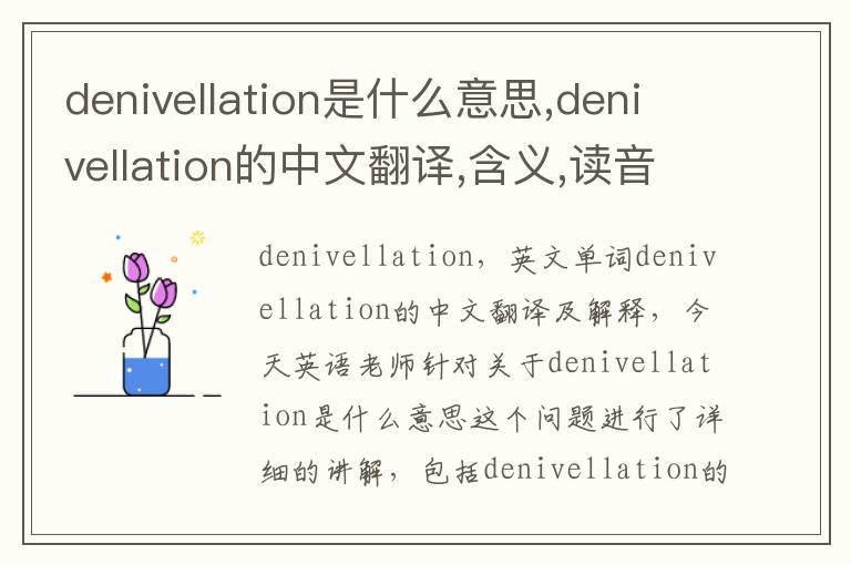 denivellation是什么意思,denivellation的中文翻译,含义,读音发音,用法,造句,参考例句