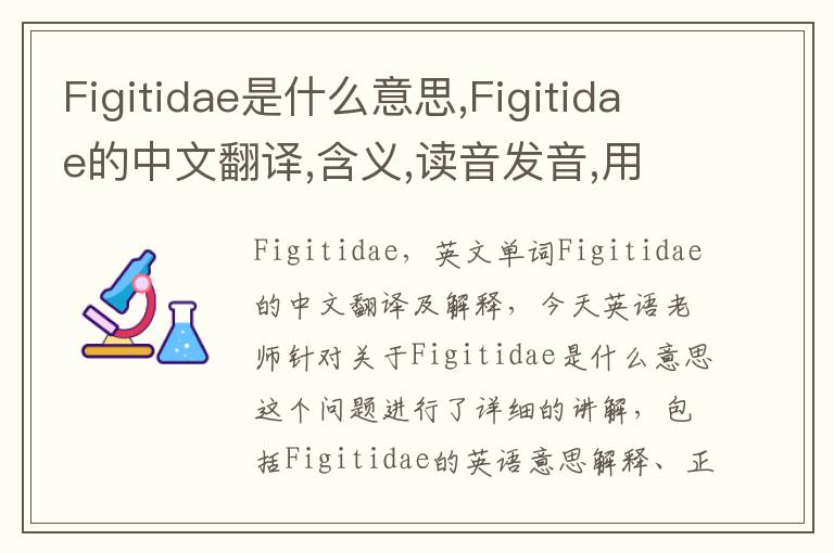 Figitidae是什么意思,Figitidae的中文翻译,含义,读音发音,用法,造句,参考例句