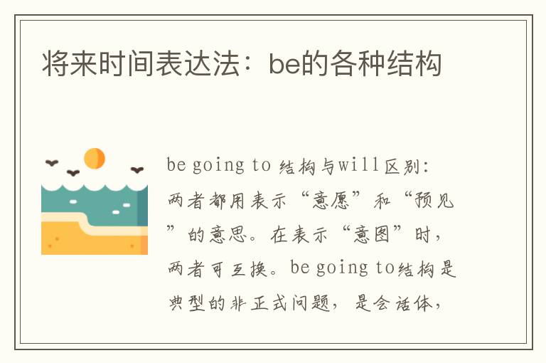 将来时间表达法：be的各种结构